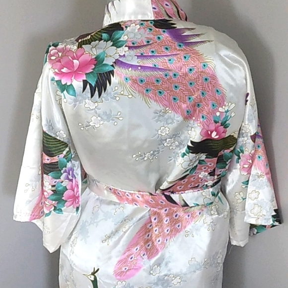 JAPANESE PEACOCK KIMONO WOMANS M - Picture 4 of 7